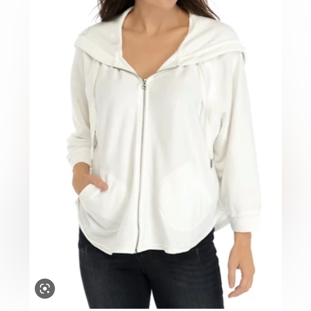 Talbots Full Zip Women’s Hoodie White. Size M(832)
